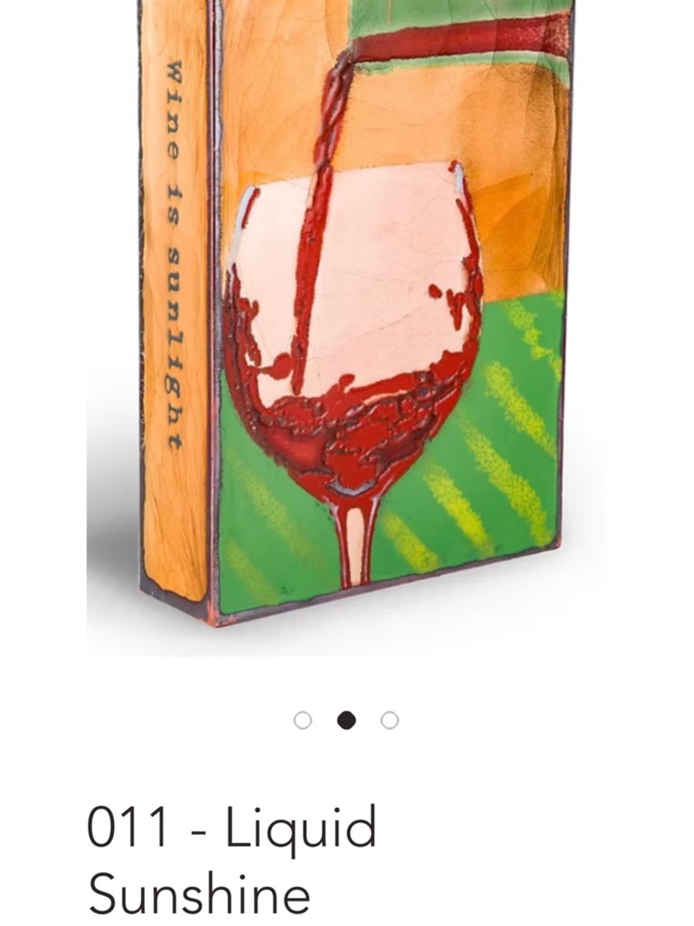 Spirit Red and Green Wine Art Block